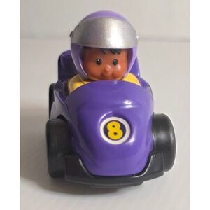 Fisher-Price Little People Wheelies Purple Hot Rod #8 Made in Mexico